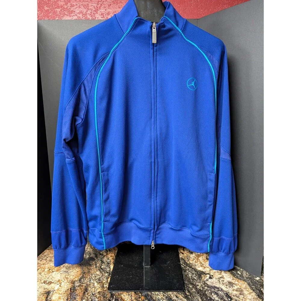 Air Jordan Dri Fit Indigo & Blue Full Zip Jacket Size Large Mens Unisex